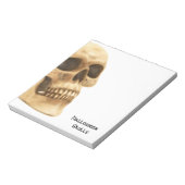 Halloween Skull Bone Notizblock (Rotiert)