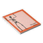 Halloween Skull Bone Skeleton Notizblock (angewinkelt)