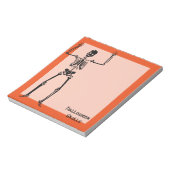 Halloween Skull Bone Skeleton Notizblock (Rotiert)