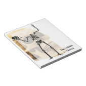 Halloween Skull Bone Skeleton Notizblock (angewinkelt)