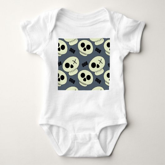Halloween Skull, Boo Childish Design. Baby Strampler (Vorderseite)