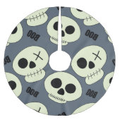 Halloween Skull, Boo Childish Design. Polyester Weihnachtsbaumdecke (Vorderseite)