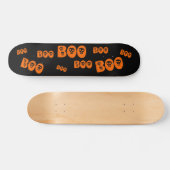 Halloween Skull "Boo" Skateboard (Horizontal)