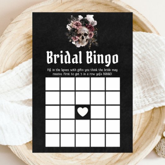 Halloween Skull Brautparty Bridal Bingo Einladung