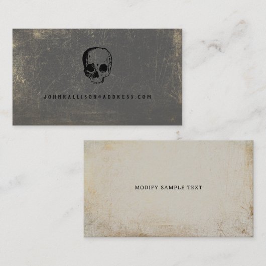 Halloween Skull Calling Card Visitenkarte (Vorne/Hinten)