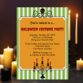 Halloween Skull Candelabra Party Einladung