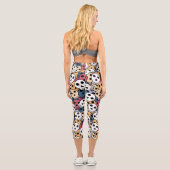 Halloween Skull Capri Leggings (Rückseite)