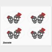 Halloween Skull Classic Round Sticker (Blatt)