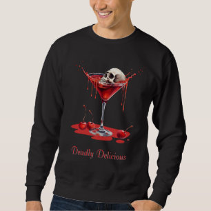 Halloween Skull Cocktail, lustig Spooky Drink Sweatshirt