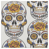 Halloween Skull Combed Baumwollstoff Stoff (Nahaufnahme)