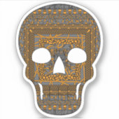 Halloween Skull Contour Sticker (Vorderseite)