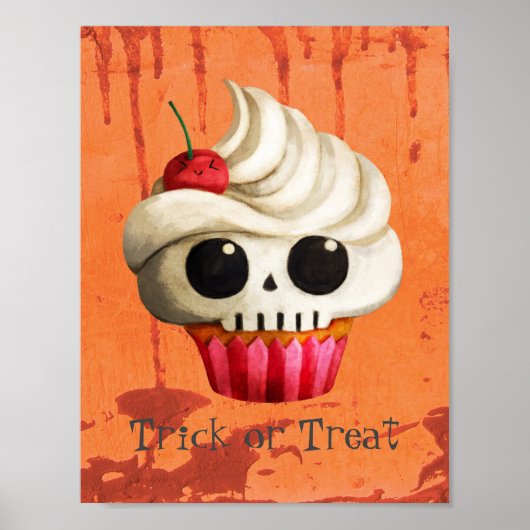 Halloween Skull Cupcake Poster (Vorne)