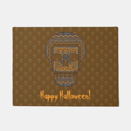 Halloween Skull Doormat Fußmatte (Vorderseite)