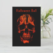 Halloween Skull Einladung (Stehend Vorderseite)