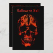 Halloween Skull Einladung (Vorne/Hinten)