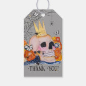 Halloween Skull Fall Floral Spione Web Vielen Dank Geschenkanhänger (Vorderseite)