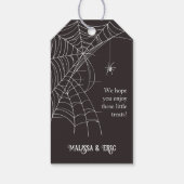 Halloween Skull Fall Floral Spione Web Vielen Dank Geschenkanhänger (Rückseite)