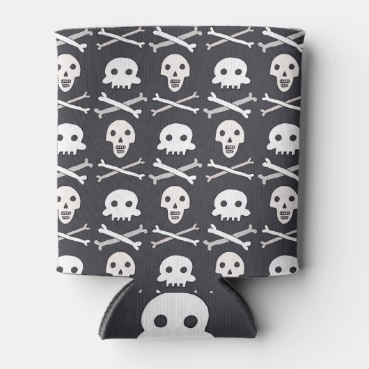 Halloween Skull farbenfrohe Muster Dosenkühler (Vorderseite)