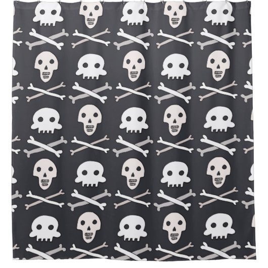 Halloween Skull farbenfrohe Muster Duschvorhang (Vorderseite)