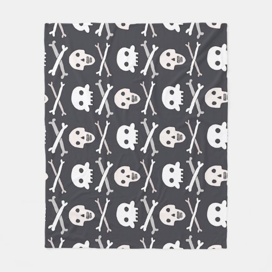Halloween Skull farbenfrohe Muster Fleecedecke (Vorderseite)
