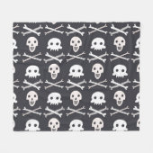 Halloween Skull farbenfrohe Muster Fleecedecke (Vorderseite (Horizontal))