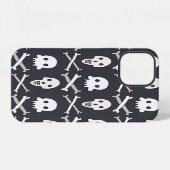 Halloween Skull farbenfrohe Muster iPhone Hülle (Rückseite (Horizontal))