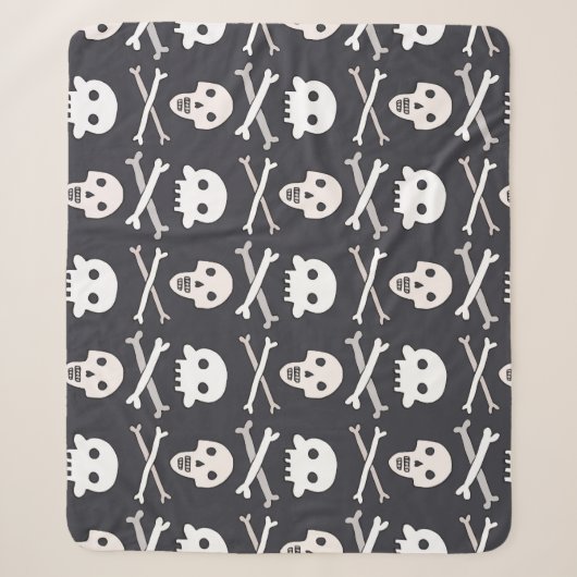 Halloween Skull farbenfrohe Muster Sherpadecke (Vorderseite)