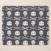 Halloween Skull farbenfrohe Muster Sherpadecke (Vorderseite (Horizontal))