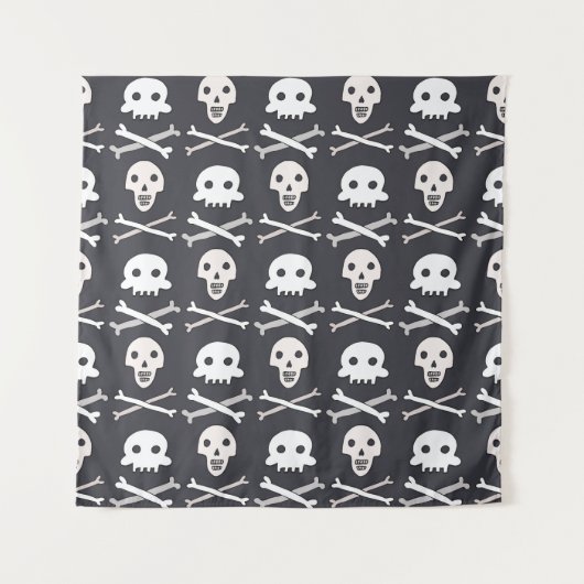 Halloween Skull farbenfrohe Muster Wandteppich (Vorderseite)