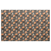 Halloween Skull-Fledermäuse und Blume schwarz Stoff (Fat Quarter (45,7 x 55,9 cm))