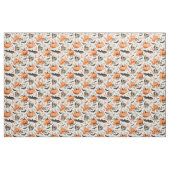 Halloween-Skull-Fledermäuse und -Blume Stoff (Fat Quarter (45,7 x 55,9 cm))