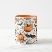 Halloween-Skull-Fledermäuse und -Blume Tasse (Zentrum)