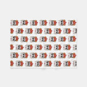 Halloween Skull Fleece Blanket (Vorderseite (Horizontal))