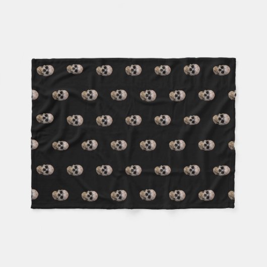 Halloween Skull Fleece Blanket (Vorderseite (Horizontal))