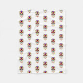 Halloween Skull Fleecedecke (Vorderseite)