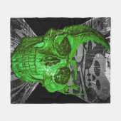 Halloween Skull Fleecedecke (Vorderseite (Horizontal))