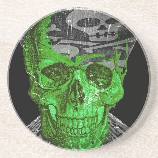 Halloween Skull Getränkeuntersetzer (Vorne)