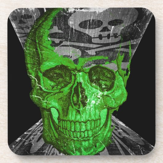 Halloween Skull Getränkeuntersetzer (Vorderseite)