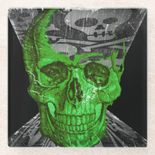 Halloween Skull Glasuntersetzer