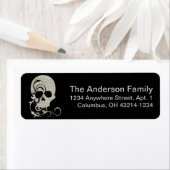 Halloween Skull Glitzer Texture 1 Adressetiketten (Insitu)