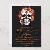 Halloween-Skull Gotische Hochzeitseinladung Einladung (Vorderseite)
