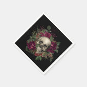 Halloween, Skull, gotisches Halloween, Party Serviette (Ecke)