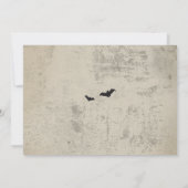 Halloween Skull Invite Gothume Fledermäuse Party Einladung (Rückseite)