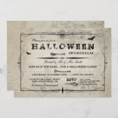 Halloween Skull Invite Gothume Fledermäuse Party Einladung (Vorne/Hinten)