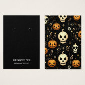 Halloween Skull Jackolanterns Earring Display Card (Vorne & Hinten)