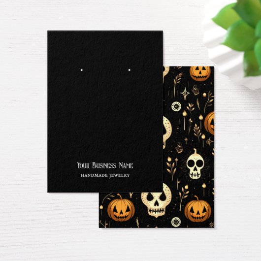 Halloween Skull Jackolanterns Earring Display Card (Schreibtisch)