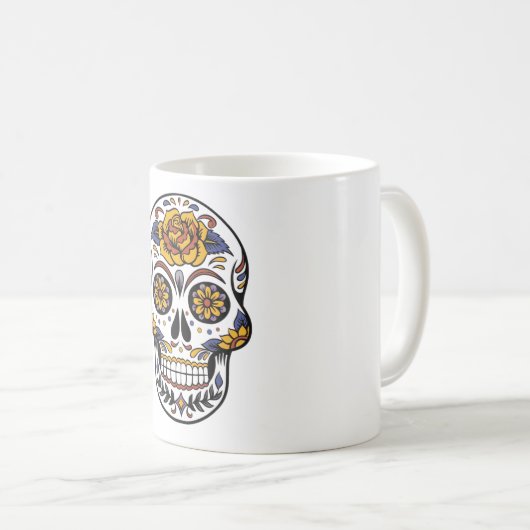 Halloween Skull Kaffeetasse (VorderseiteRechts)