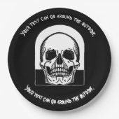HALLOWEEN SKULL KUSTOMIZABLE PAPPTELLER (Vorderseite)