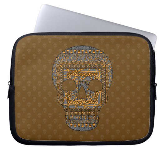 Halloween Skull Laptop Case (Vorderseite)