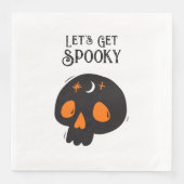 Halloween Skull Lasst uns sprichwörtliche gotische Serviette (Vorderseite)
